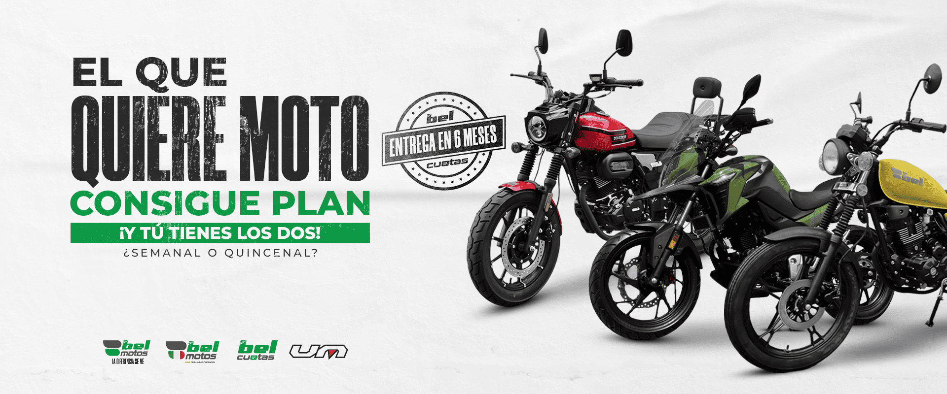 El que quiere moto consigue plan: cuotas semanales o quincenales